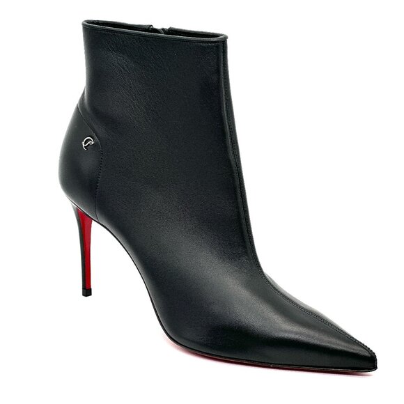 Christian Louboutin SPORTY KATE BOOTY 85 Leather Ankle Boots Heels - Picture 9 of 16